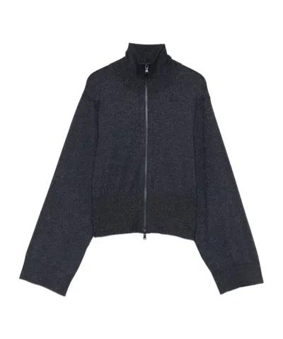 BRUNELLO CUCINELLI LUREX-DETAIL ZIP-UP BLOUSE