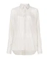 Brunello Cucinelli Hemd Aus Einem Baumwollgemisch In White