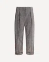 Brunello Cucinelli Lurex Effect Pants In Brown