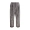 Brunello Cucinelli Lurex Effect Pants In Gray
