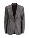 Brunello Cucinelli Single-breasted Lurex Fabric Blazer