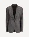 Brunello Cucinelli Silver Single Breasted Blazer In Gray
