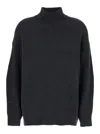 Brunello Cucinelli Oversized Grey Ribbed Sweater In Cashmere, Wool And Lurex Woman In Grey