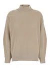 Brunello Cucinelli Cashmere Turtleneck Sweater In Beige