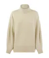 Brunello Cucinelli Luxe Cashmere-wool Blend Sweater With Sparkling Sequins In Nude