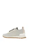 Brunello Cucinelli Lurex Knit Sneakers In Gray