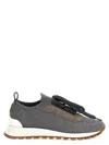 Brunello Cucinelli Metallic Knitted Sneakers