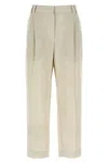 Brunello Cucinelli Lurex Linen Trousers Pants