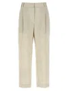 Brunello Cucinelli Lurex Linen Trousers Pants