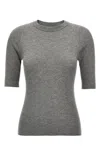 Brunello Cucinelli Sparkling Cashmere Sweater In Gray