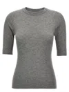 Brunello Cucinelli Lurex Ribbed Sweater Sweaters And Cardigans Gray