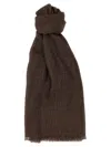 Brunello Cucinelli Lurex Scarf Scarves And Foulards Brown In Brown