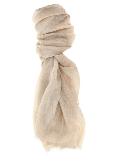 Brunello Cucinelli Lurex Scarf In Pink