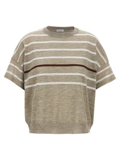 BRUNELLO CUCINELLI BRUNELLO CUCINELLI LUREX STRIPES SWEATER