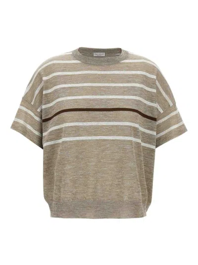 BRUNELLO CUCINELLI SUÉTER CUELLO REDONDO - MULTICOLOR