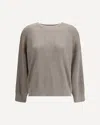 Brunello Cucinelli Ribbed Crew Neck Knitwear With Lurex Shine