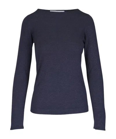 Brunello Cucinelli Lurex Sweater In Blue
