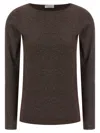 Brunello Cucinelli Lurex Sweater Sweaters And Cardigans Brown In Brown