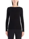 Brunello Cucinelli Fitted Lurex Cashmere Sweater With Classic Round Neckline In Black