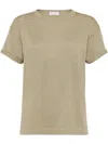 Brunello Cucinelli Lurex T-shirt In Green
