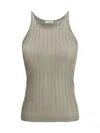 Brunello Cucinelli Shimmer Ribbed Tank Top
