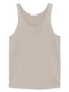 Brunello Cucinelli Sleeveless Cashmere Top In Braun
