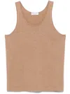 Brunello Cucinelli Lurex Top In Brown