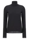 Brunello Cucinelli Lurex Turtleneck Sweater, Cardigans In Black