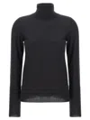 Brunello Cucinelli Lurex Turtleneck Sweater, Cardigans In Black