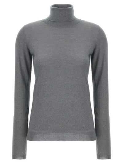 Brunello Cucinelli Lurex Turtleneck Sweater, Cardigans Gray
