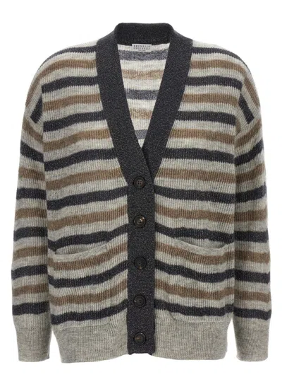 BRUNELLO CUCINELLI BRUNELLO CUCINELLI LUREX WOOL CARDIGAN