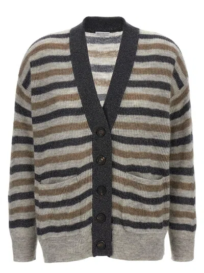 BRUNELLO CUCINELLI BRUNELLO CUCINELLI LUREX WOOL CARDIGAN
