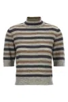 Brunello Cucinelli Lurex Wool Cropped Sweater Sweaters And Cardigans Multicolor
