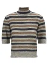 Brunello Cucinelli Lurex Wool Cropped Sweater Sweaters And Cardigans Multicolor In Multi
