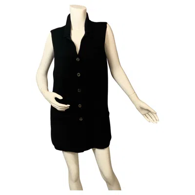 Pre-owned Brunello Cucinelli Lux Black Cashmere Sweater Vest