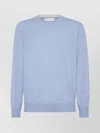 Brunello Cucinelli Cashmere Crew Neck Sweater Clothing In Blue