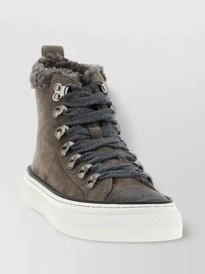 Brunello Cucinelli Luxe Rubber Sole Sneakers