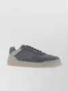 Brunello Cucinelli Polished Calfskin-suede Basket Sneakers In Multicolour