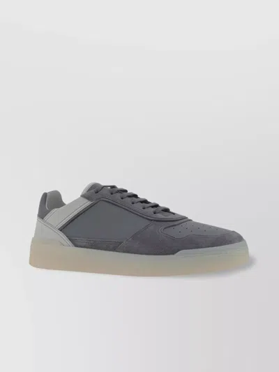 Brunello Cucinelli Polished Calfskin-suede Basket Sneakers In Multicolour