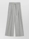 Brunello Cucinelli Luxe Wool And Cashmere Wide-leg Trousers In Gray