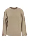 BRUNELLO CUCINELLI LUXURIOUS CASHMERE SWEATER WITH FEMININE DETAILS FOR WOMEN