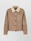 Brunello Cucinelli Luxurious Shearling Panelled Jacket In Multi