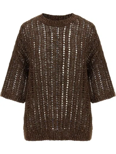 BRUNELLO CUCINELLI BRUNELLO CUCINELLI LUXURIOUS SILK-LINEN BLEND SWEATER