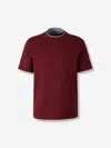 Brunello Cucinelli Crew Neck Plain Design Short Sleeves In Red