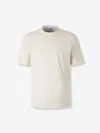Brunello Cucinelli Ribbed-trim Cotton T-shirt In Yellow