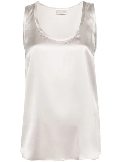 BRUNELLO CUCINELLI SLEVELESS BLOUSE,M0C59E0600 095 C8561 SAND