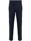 Brunello Cucinelli Tailored Cotton-blend Trousers In Blue