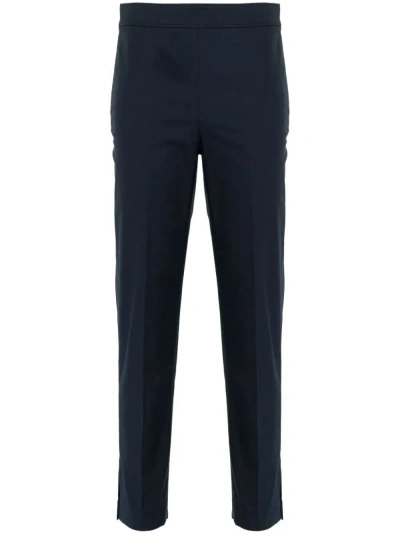 Brunello Cucinelli Tailored Cotton-blend Trousers In Blue