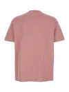 Brunello Cucinelli Pink Crewneck T-shirt With Monil Detail On The Front In Cotton Woman In Pink