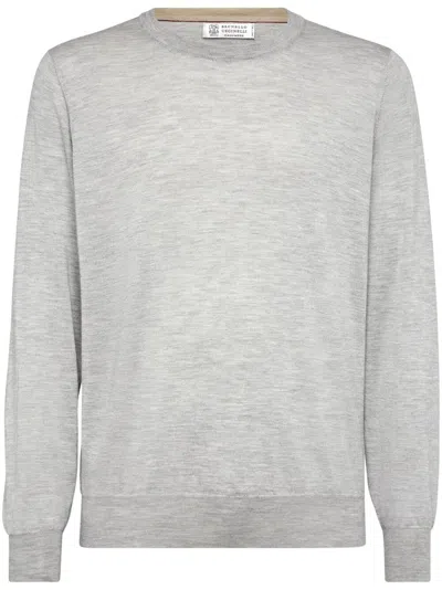 BRUNELLO CUCINELLI ROUND NECK SWEATER,M2300100 096 CD408 STONE BROWN